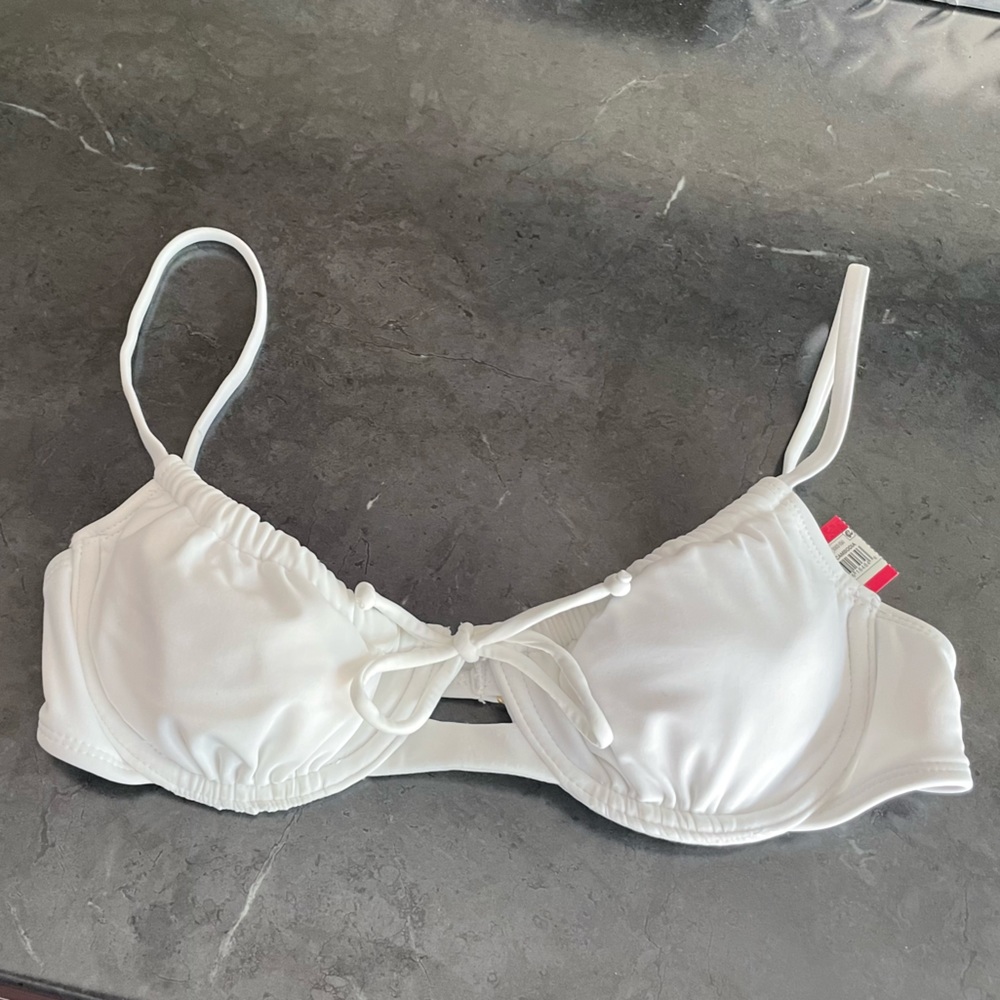 Brand New White Bikini Top size 4/6 Medium